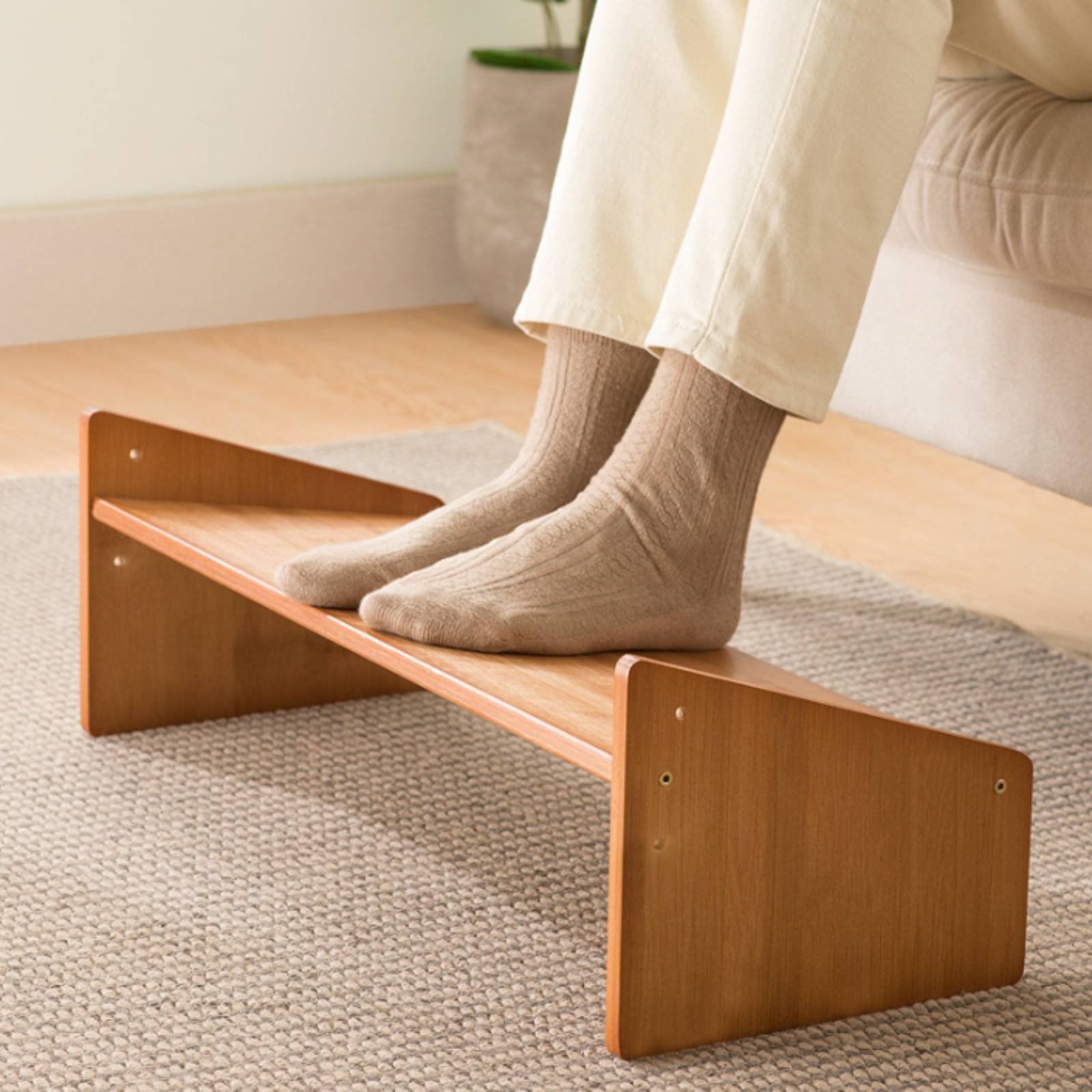 Office Stool - Poggiapiedi da Scrivania con Ampia Superficie,