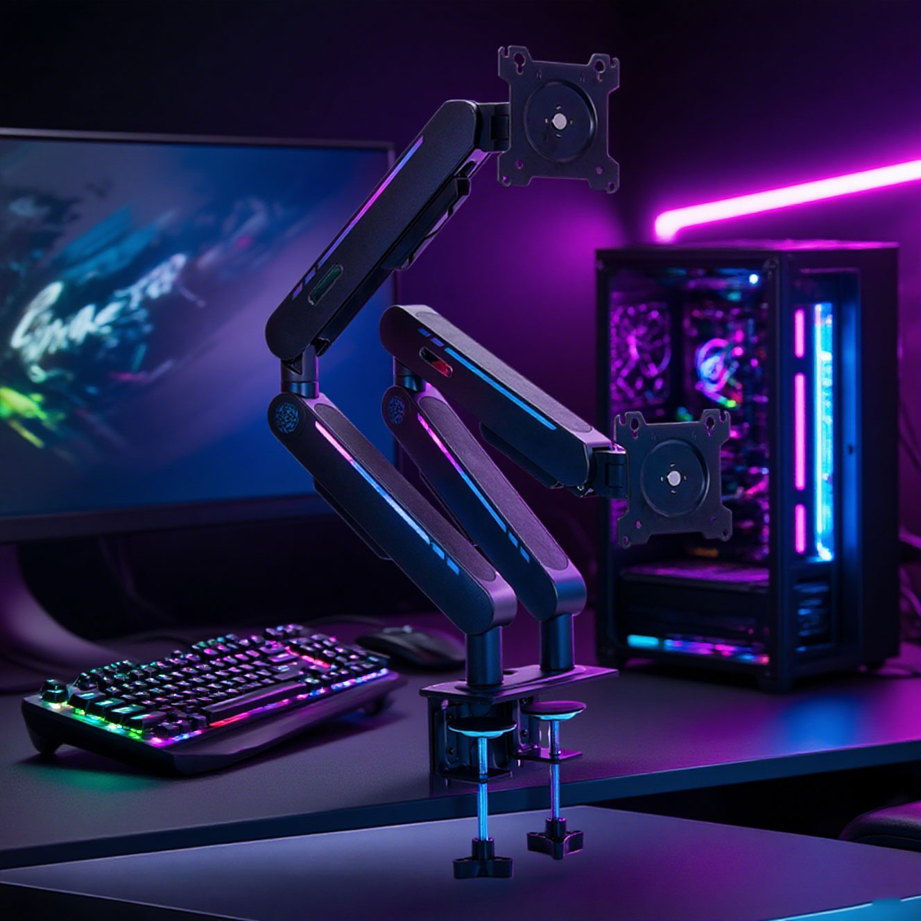 Monitor Stand - Nuovo Supporto da Scrivania con Molla