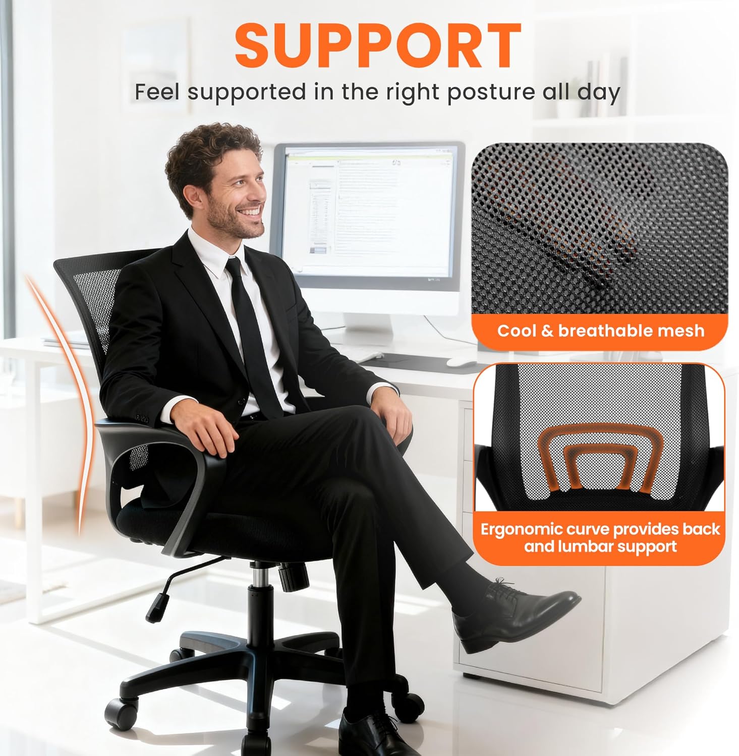 Sedia da Ufficio Ergonomica in - Office Chair recensione e prezzo